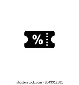 Coupon simple flat icon vector