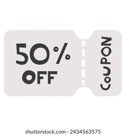 COUPON Single 9 cute on a white background, vector illustration.