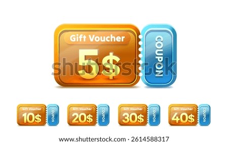 Coupon special voucher 10 dollar, Check banner special offer. Vector illustration