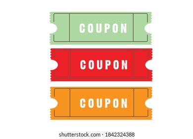 eine Coupon-Vorlage in einer Kombination von drei Farben, die für die geschäftliche Nutzung geeignet ist