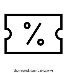 coupon thin line vector icon