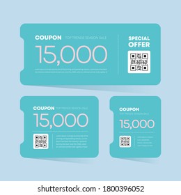 Coupon Ticket Card Design. Element Template For Graphic Design Vector Illustration.