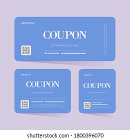 Coupon Ticket Card design. Element template for Graphic Design Vector Illustration.
