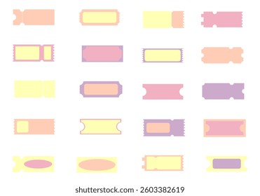 Coupon Ticket Card Element Set