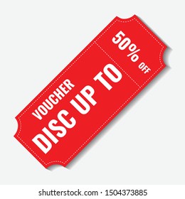 Coupon Ticket Card. Element template for design. Vector illustration. - Vector