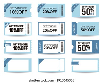 Coupon Ticket Card Element Template For Graphics Design. Vector Illustration.