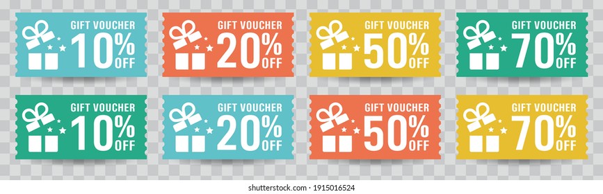 Coupon ticket card element template for graphics design. Vector illustration.