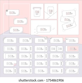 Tarjeta de cupón. Es un diseño altamente versátil para conciertos, películas y diseños de cupones en línea. 
