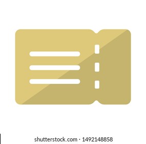 coupon, ticket flat vector icon