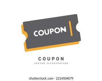 Coupon ticket icon silhouette vector illustration