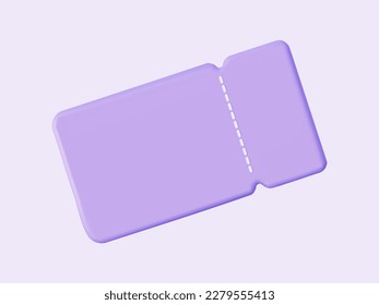 Coupon ticket mockup. Coupon design or voucher to your clients. Vector 3d illustration.  