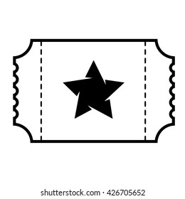Coupon Ticket Pass Cinema Star Paper
