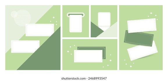 Coupon ticket template. Design of various coupons for promotion and sales. 