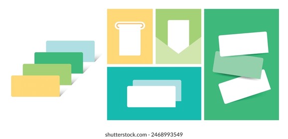 Coupon ticket template. Design of various coupons for promotion and sales. 