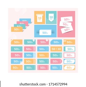 Plantilla de billete de cupón. Diseño de cupones realista y versátil. 