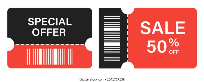 Plantilla de cupón para diseño gráfico. Ilustración vectorial moderna. Tarjetas de descuento con gran venta el Viernes Negro.