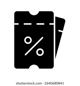 Coupon Vector for Black Friday Discounts. Promotional voucher illustration, money-saving deal concept, marketing coupon design