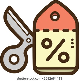 Coupon vector doodle illustration and graphic