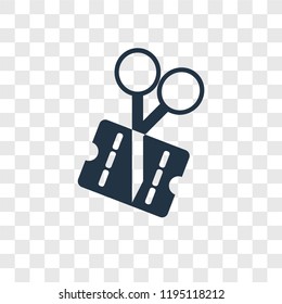 Coupon vector icon isolated on transparent background, Coupon transparency logo concept