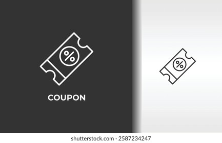 Coupon Vector, Icon Or Logo Sign Isolated Symbol Illustration