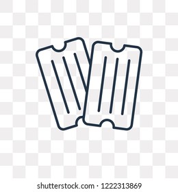 Coupon vector outline icon isolated on transparent background, high quality linear Coupon transparency concept can be used web and mobile