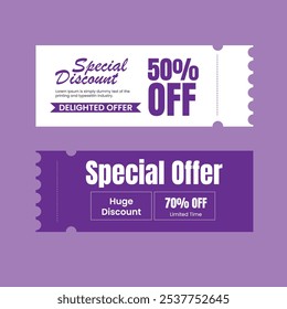 Coupon or Voucher Card Design