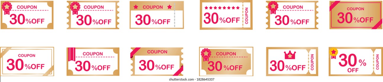 coupon voucher discount ticket vector