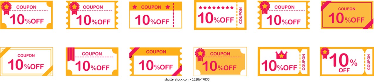 coupon voucher discount ticket vector