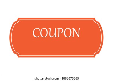 Coupon voucher discount ticket vector illustration.Editable