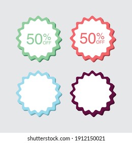 Coupon voucher discount ticket vector illustration.Editable