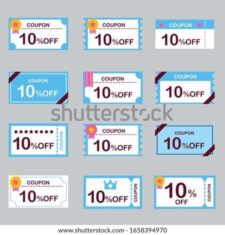coupon voucher discount ticket vector