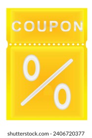 Coupon voucher for discount. vector