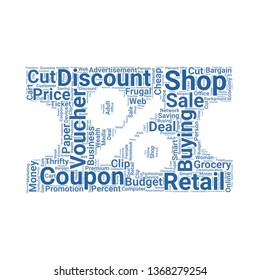 coupon word cloud. tag cloud about coupon