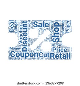coupon word cloud. tag cloud about coupon