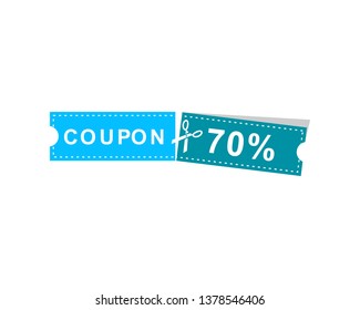 Coupons discount banner 70% offers