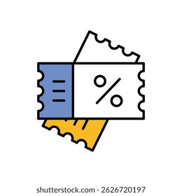 Coupons Icon vector stock illustration