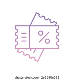 Coupons Icon vector stock illustration