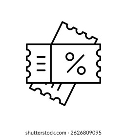 Coupons Icon vector stock illustration