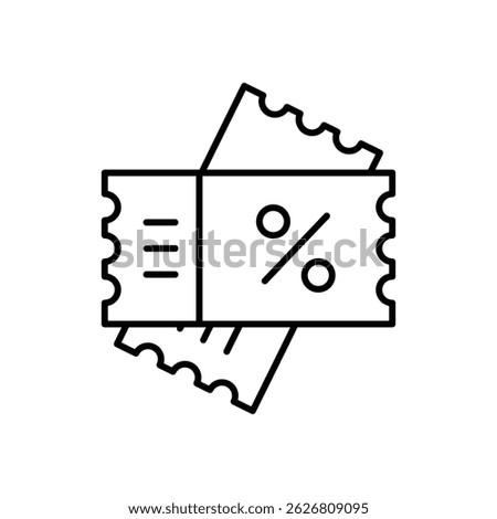 Coupons Icon vector stock illustration