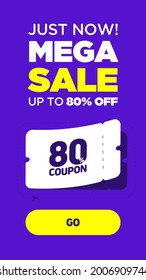 Coupons placed on a purple background