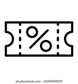 Diseño de iconos de línea vectorial de cupones