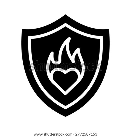 Courage Flame Icon Element For Design