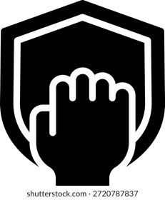 Vector de ilustración de icono de glifo de coraje