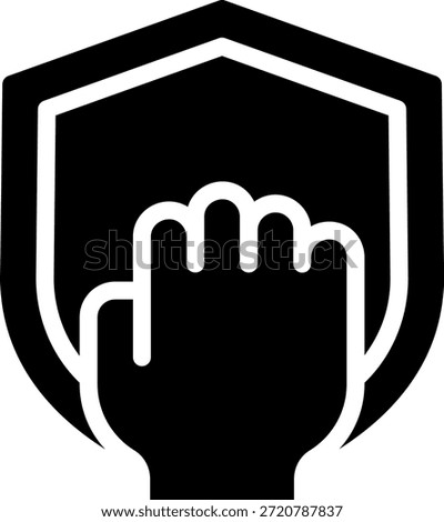 courage glyph icon illustration vector