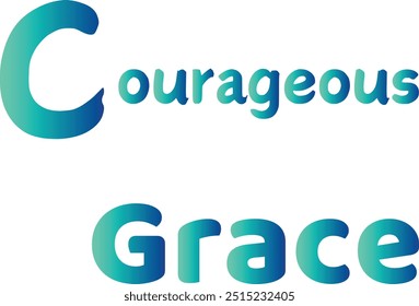 Courage Grace T-Shirt Kreatives Design mit Sonderangebot