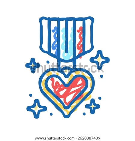courage heart succes challenge doodle icon sketch vector. courage heart succes challenge sign. isolated symbol illustration