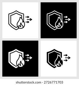 Courage Icon with Black and White Background
