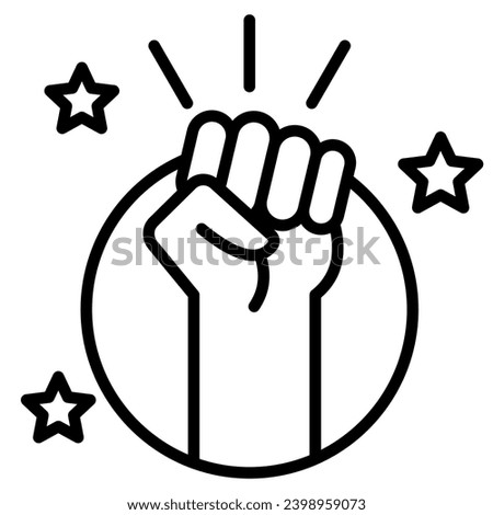 Courage Icon line vector illustration