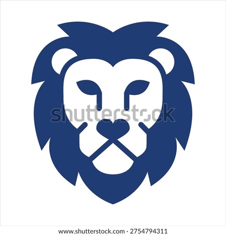 Courage icon. Lion head icon. Icon symbol for courage, bravery, strength, boldness, fearless, confidence, leadership, power, lion, valor. Vector illustration