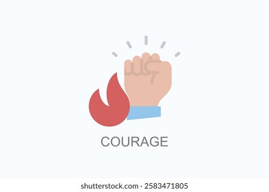 Courage Icon Or Logo Isolated Illustration